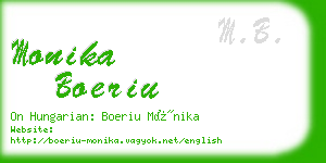 monika boeriu business card